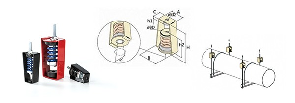 卧式水泵HTA型弹簧减振器,固定式螺栓